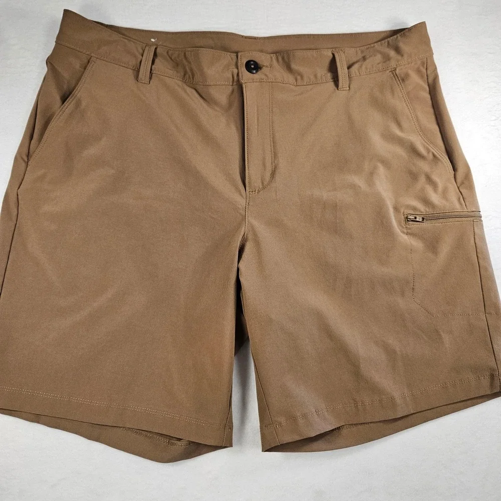 Columbia Mens Brown Stretch Outdoor Hiking Shorts 38W AO1897 Pocketed